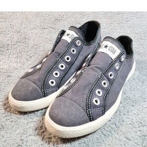Converse All Star Slip-On No Lace Women's Sneakers Size 7 Gray Lightweight